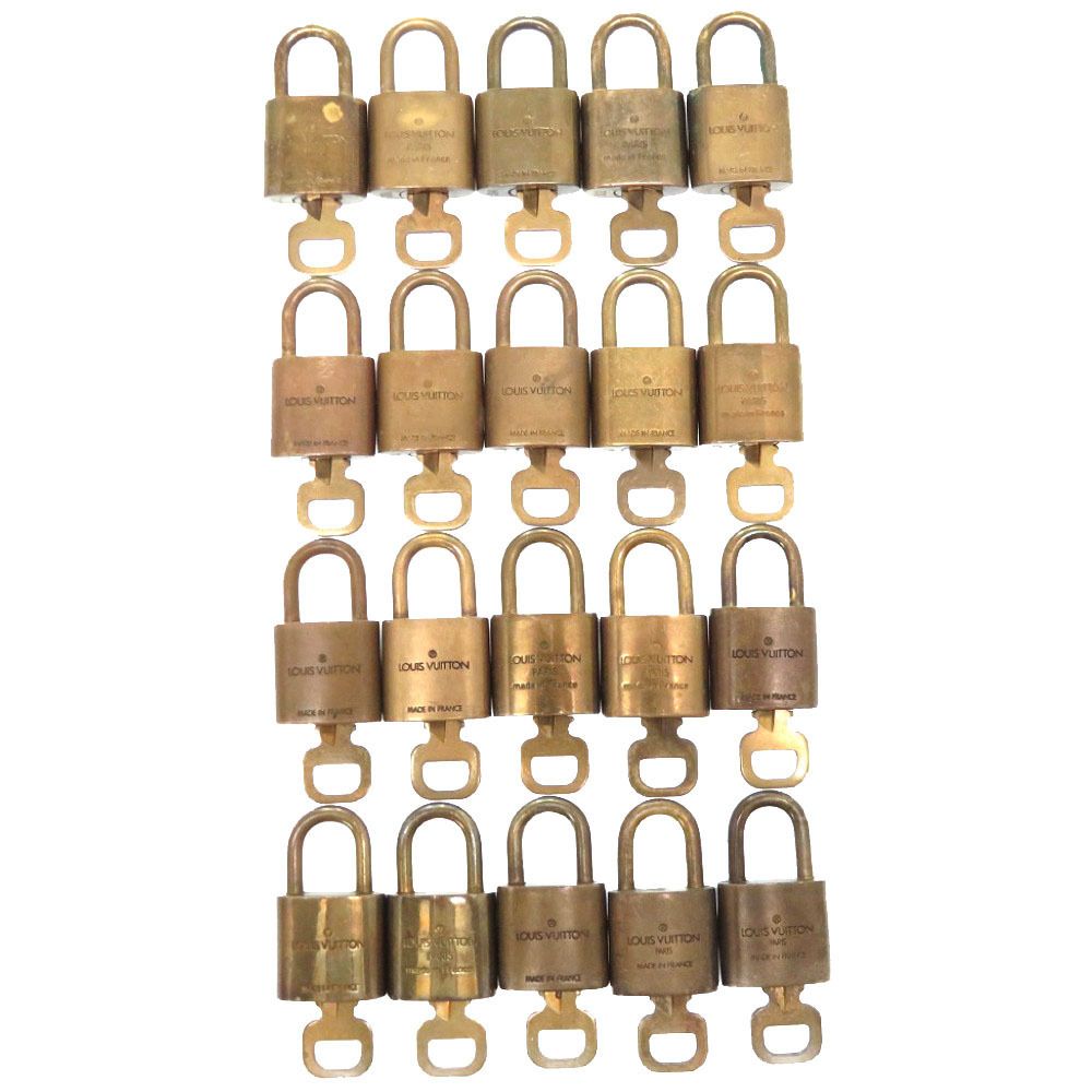 20点セット ルイ ヴィトン カデナ パドロック 南京錠 ゴールド 鍵付き