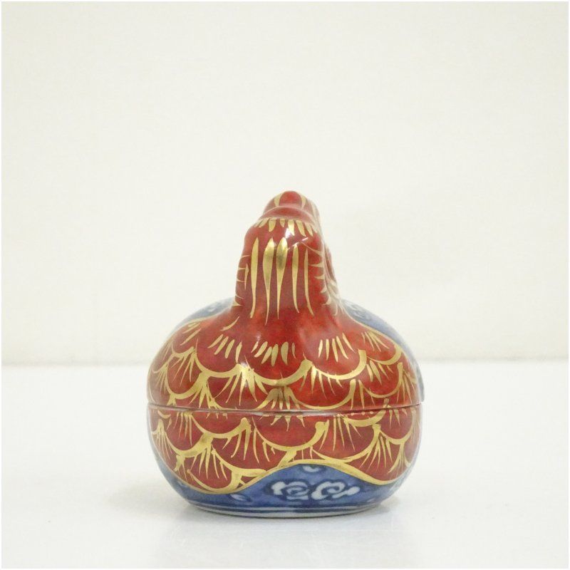 京焼 高野昭阿弥造 金襴手木魚香合（共箱） 茶道具 茶道 香道 香道具