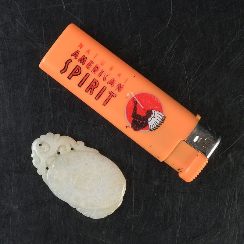 中国 玉石白玉彫刻 神獣 根付 紙鎮 置物 C S655 - メルカリ