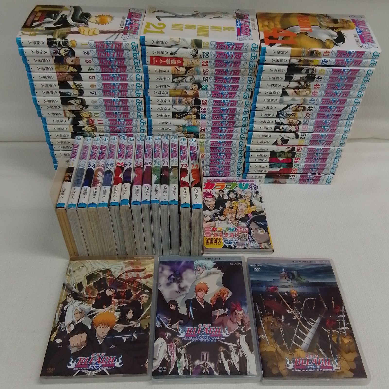 ☆【未開封あり】BLEACH ブリーチ 1~74巻 全巻＋関連書籍1冊+関連DVD