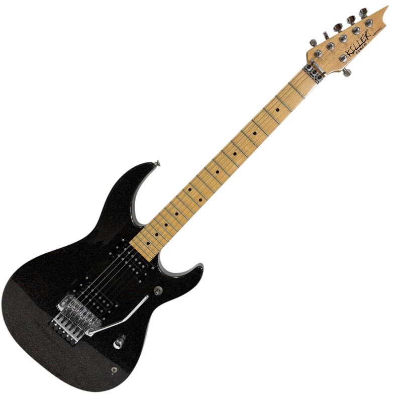 動作品】KILLER SERPENT エレキギター ブラック 音出しOK トレモロ