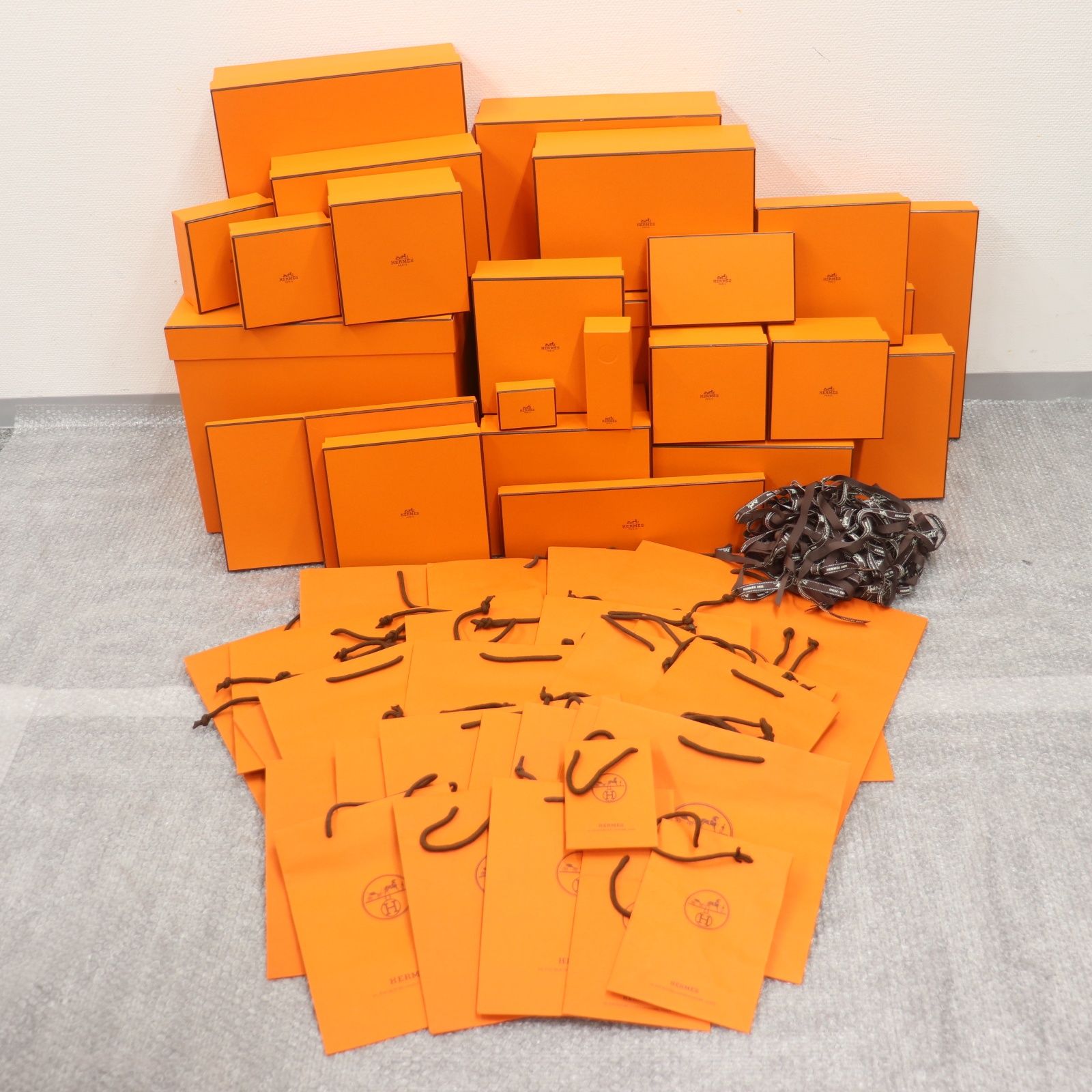 ITSD95D4N7HD HERMES エルメス BOX ショッパー 純正 紙袋 オレンジ