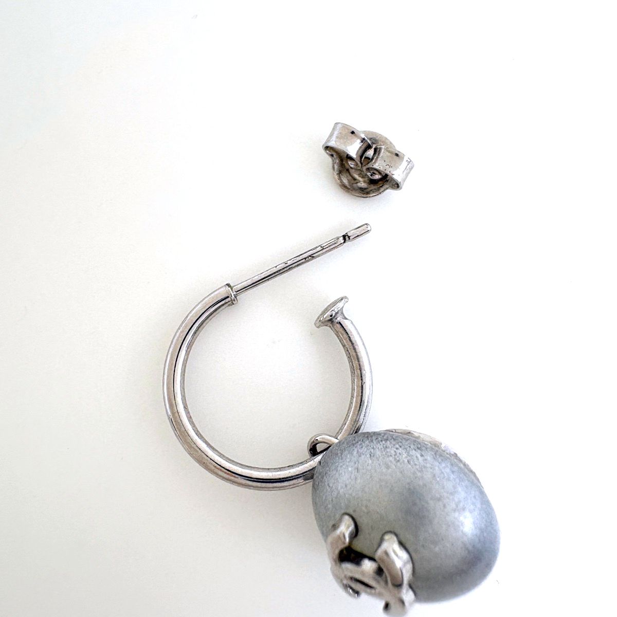 シャネル CHANEL ココマーク ピアス フープ スイング ピアス シルバー