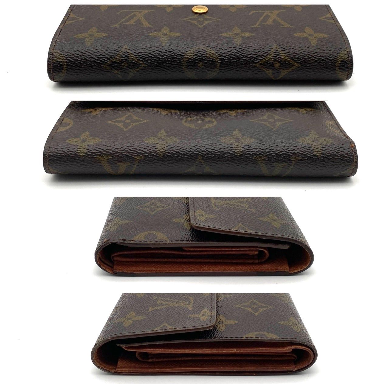 ルイヴィトン モノグラム ポルトトレゾール エテュイ パピエ 三つ折り