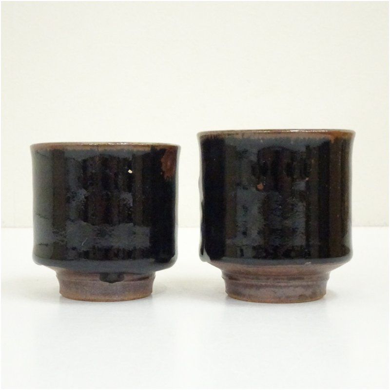 益子焼 益子民窯 佐久間藤太郎造 夫婦湯呑 湯飲み 湯呑み 湯のみ
