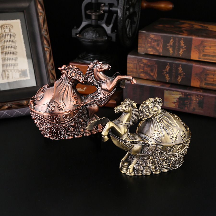 新品未使用 卓上灰皿 合金製金属工芸品 来客用装飾品 十二支動物型