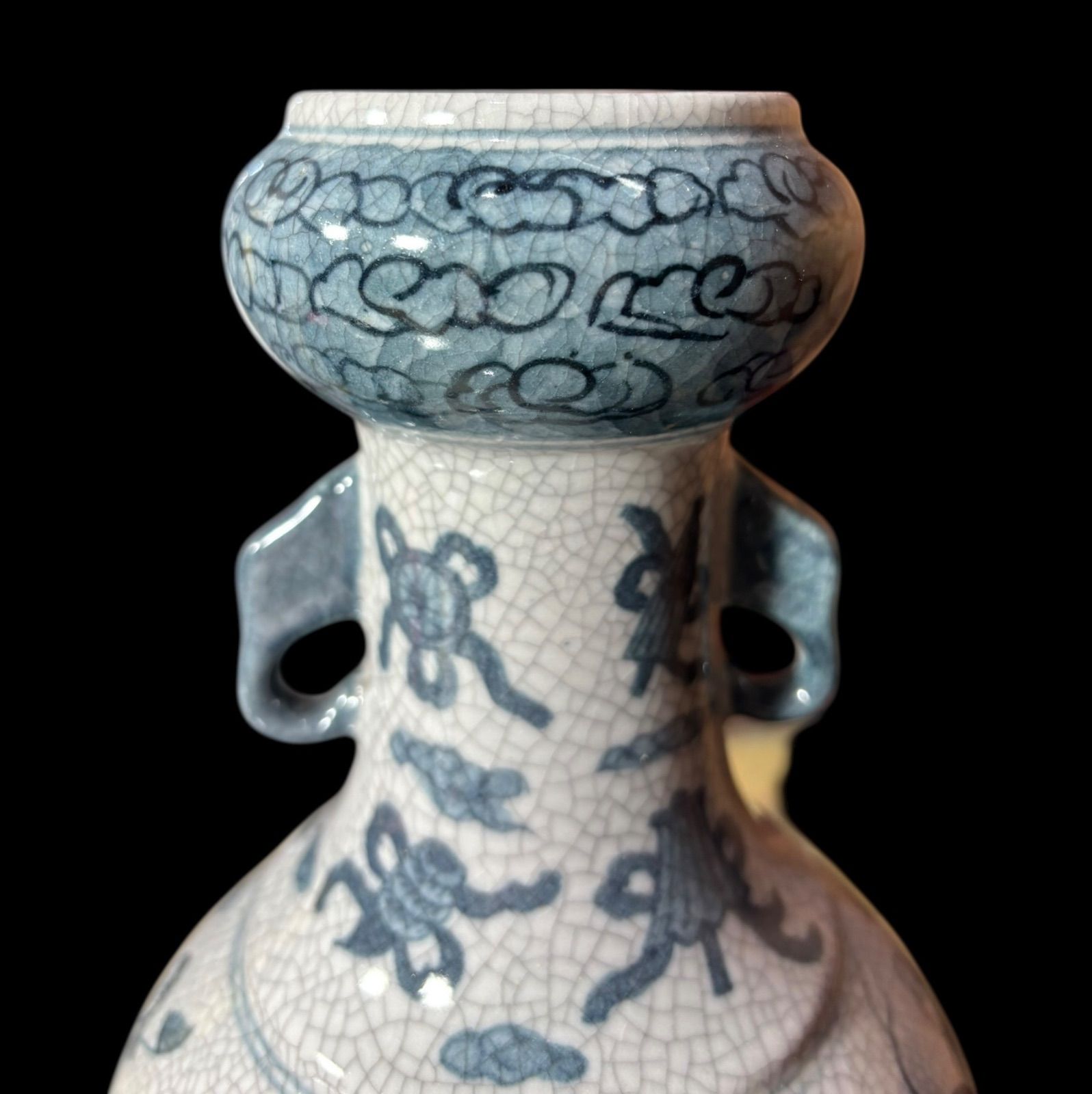 大清康熙年製 双耳花瓶 明 時代物 壺 中国 フラワーベース 花瓶 丸壺