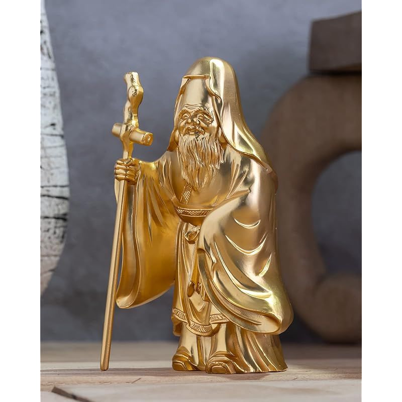 新品】 開運七福神 福禄寿 （金メッキ/24金）仏師：牧田秀雲 原型＿