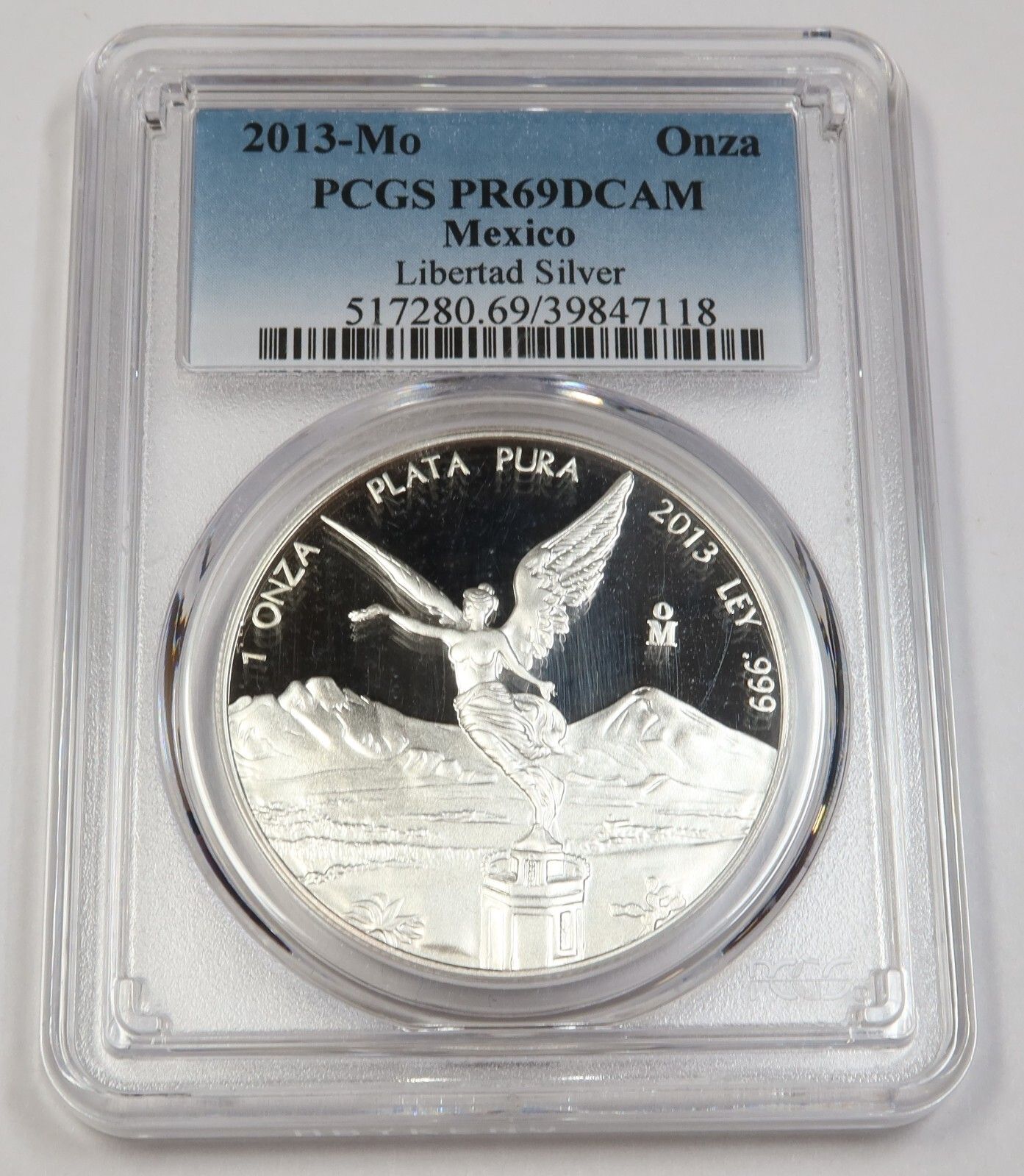 2013 Mo PCGS PR69 DCAM メキシコ - 1 オンス シルバー リベルタ - Un