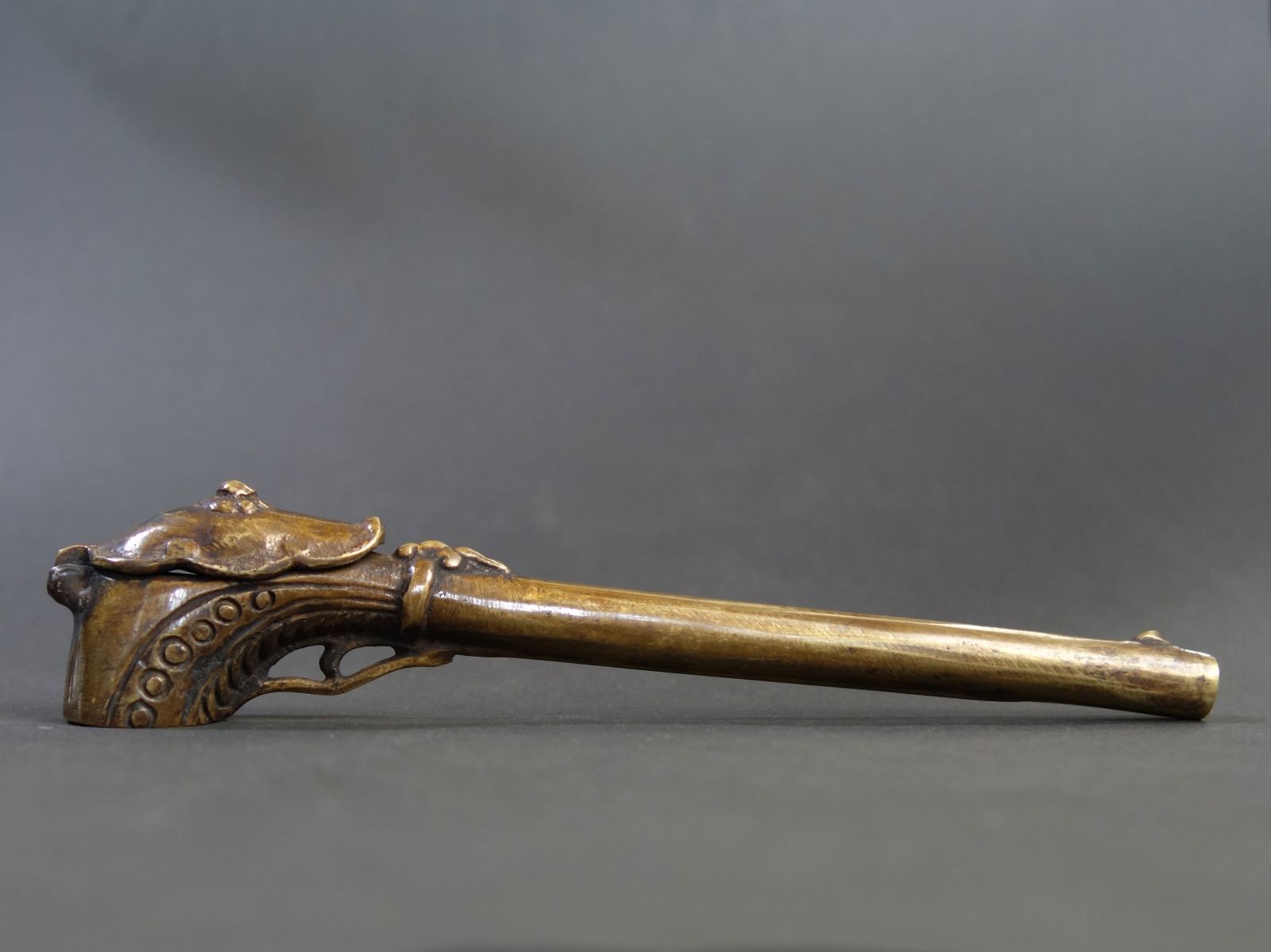 骨董逸品【矢立✕4点 真鍮製 装飾】 矢立 書道具 骨董 古美術