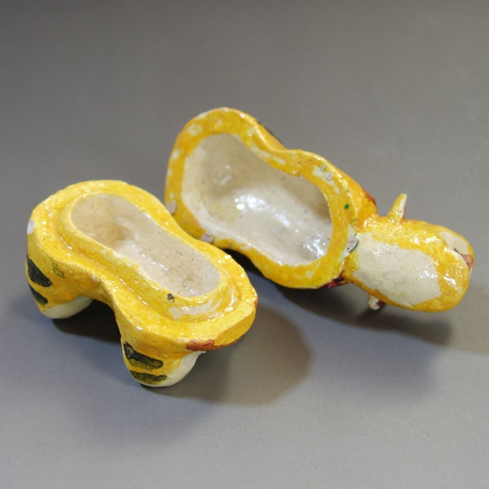 骨董逸品【動物 香合×4点 陶器】(共箱付き) 茶道具 香合 陶器 骨董 古