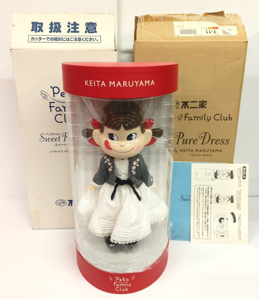 不二家 人形/ペコちゃん/ファミリークラブ 赤箱付/スイートピュ