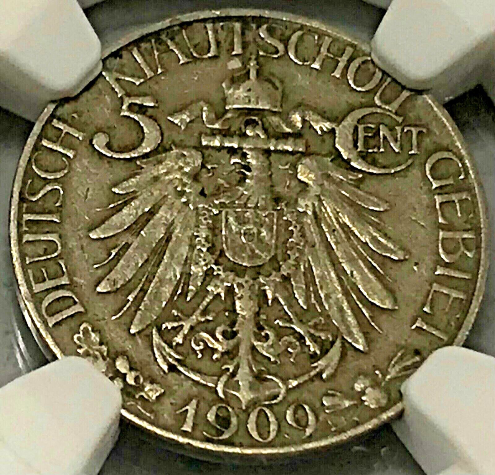 1909年 中国 キアウチャウ ドイツ植民地 5セント NGC AU50 - メルカリ