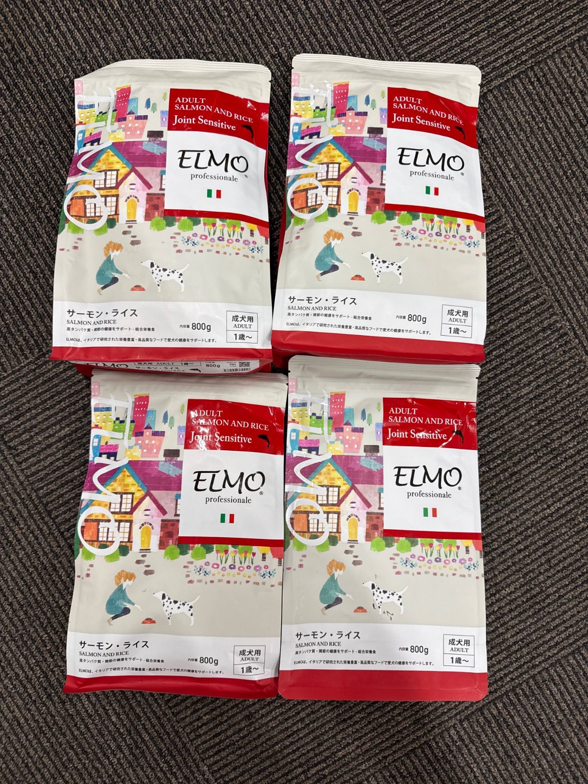 ELMO エルモ ドッグフード サーモン・ライス(800g×4袋) 4 送料無料（一