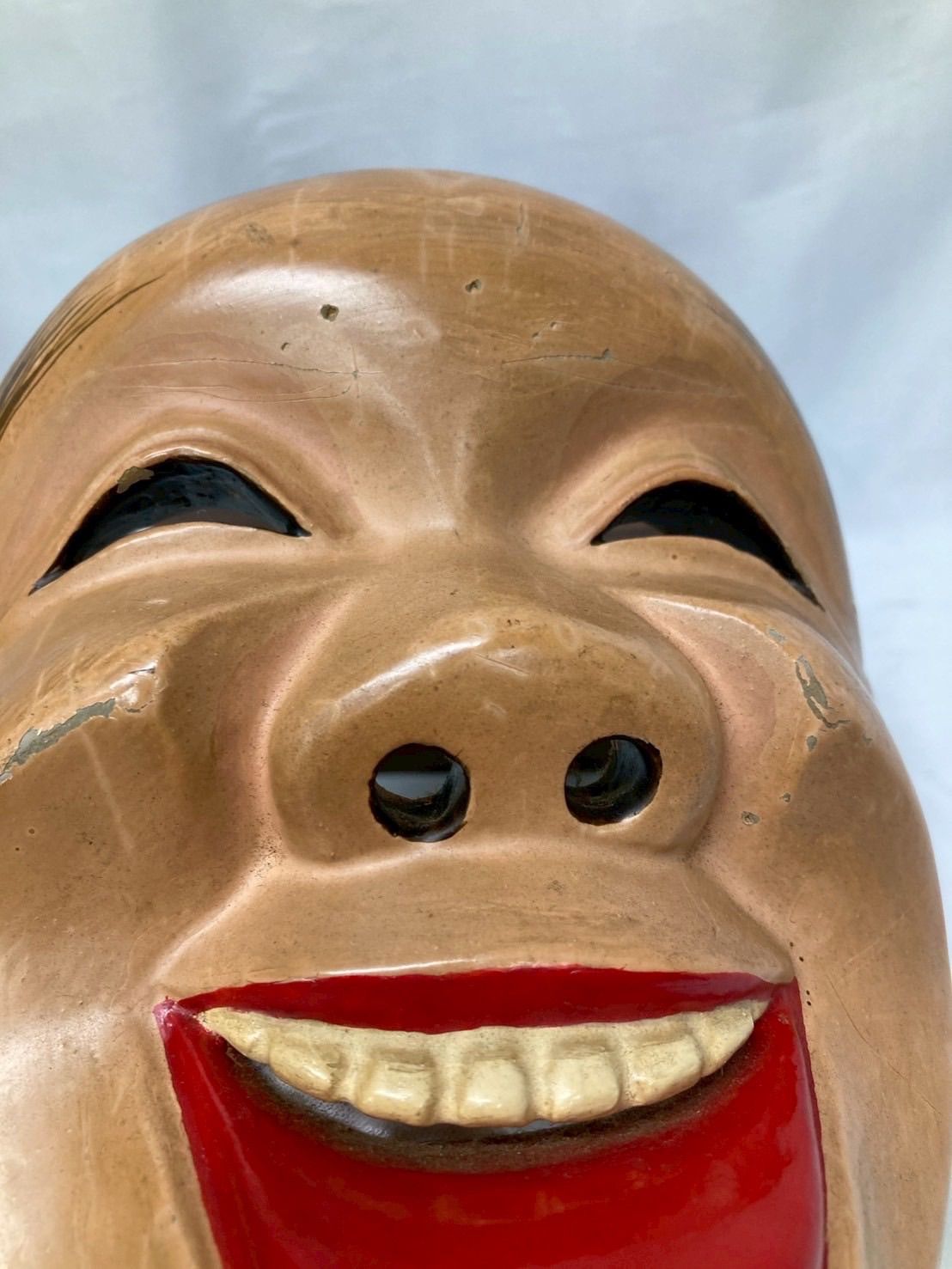 公式 ☆木彫のお面（笑い面）