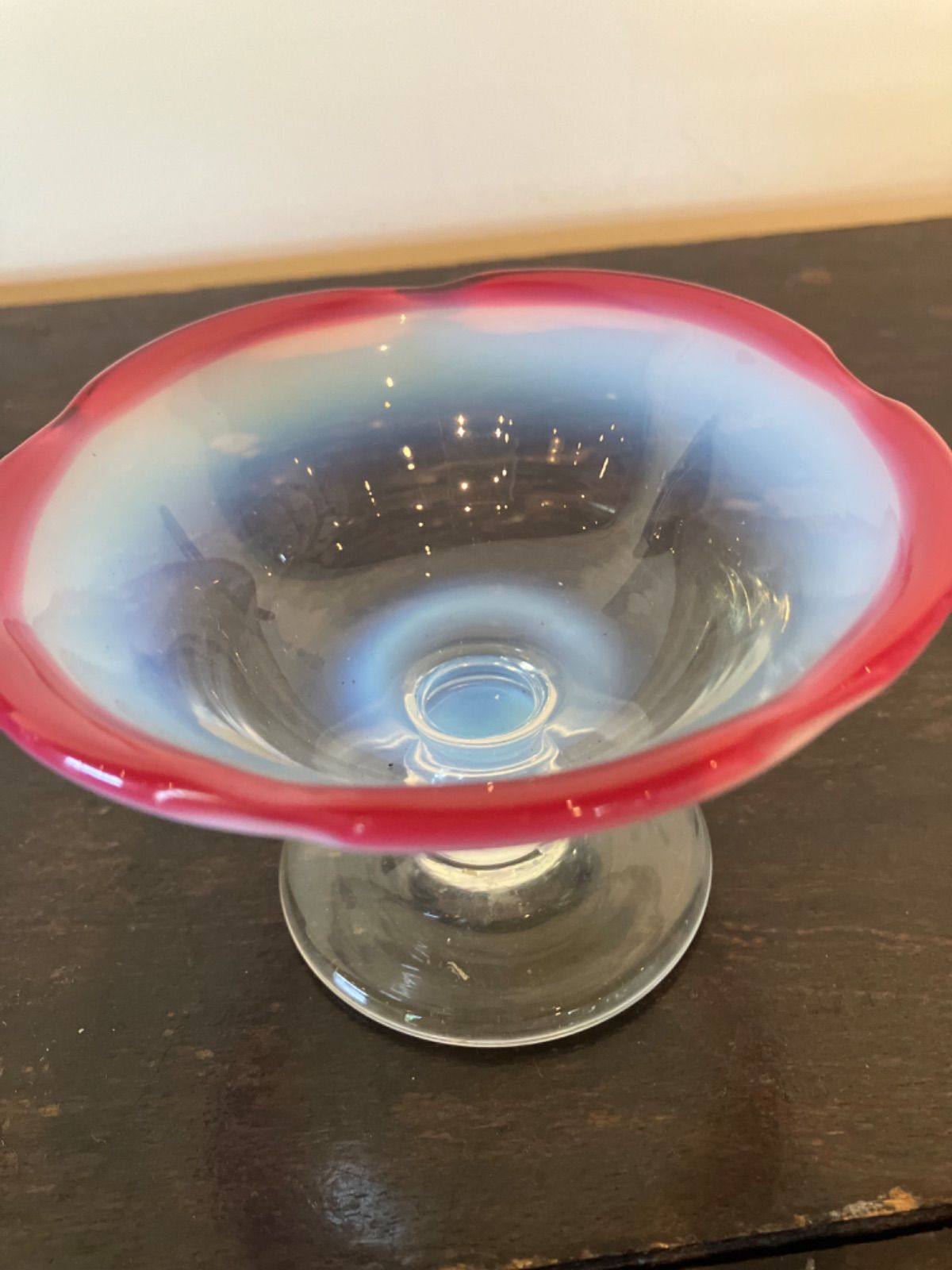 希少 十文字 花形 氷コップ ビンテージ レトロ 大正ガラス 希少 十文字