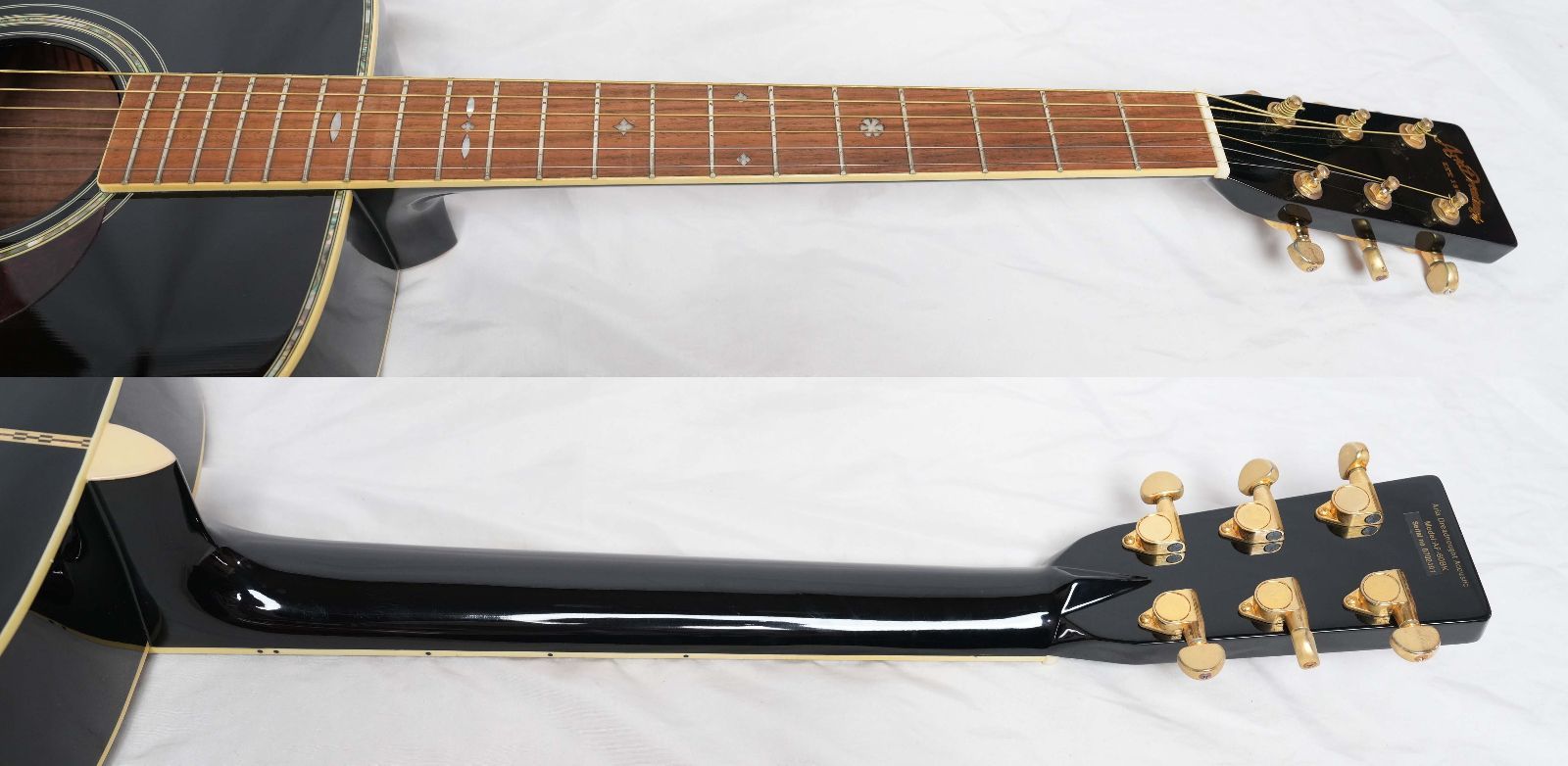 ☆Aria Dreadnought☆AF-60 BK トップ＆バック単板モデル 美品 アリア