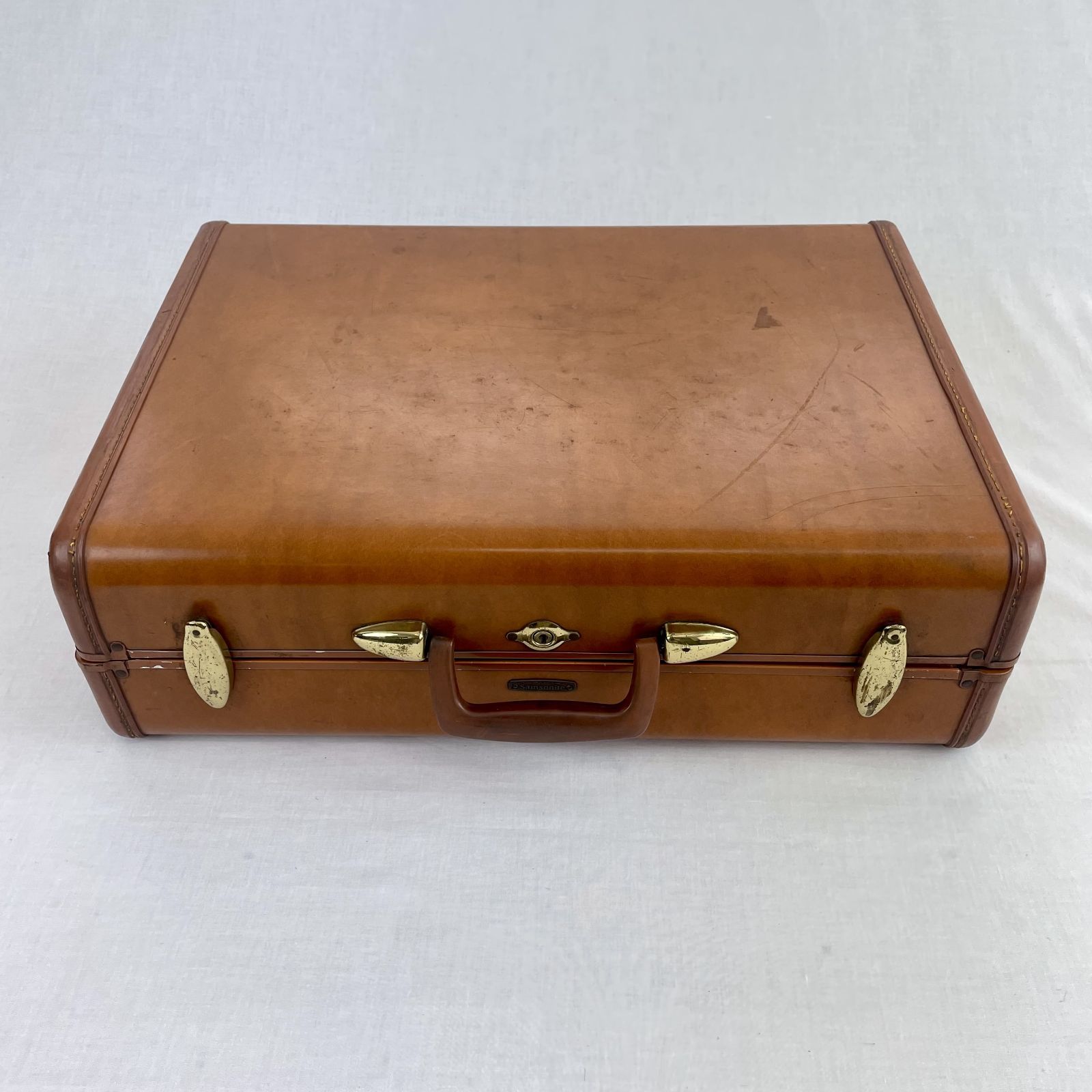 Samsonite キャメル レザー スーツケース アメリカ ヴィンテージ家具