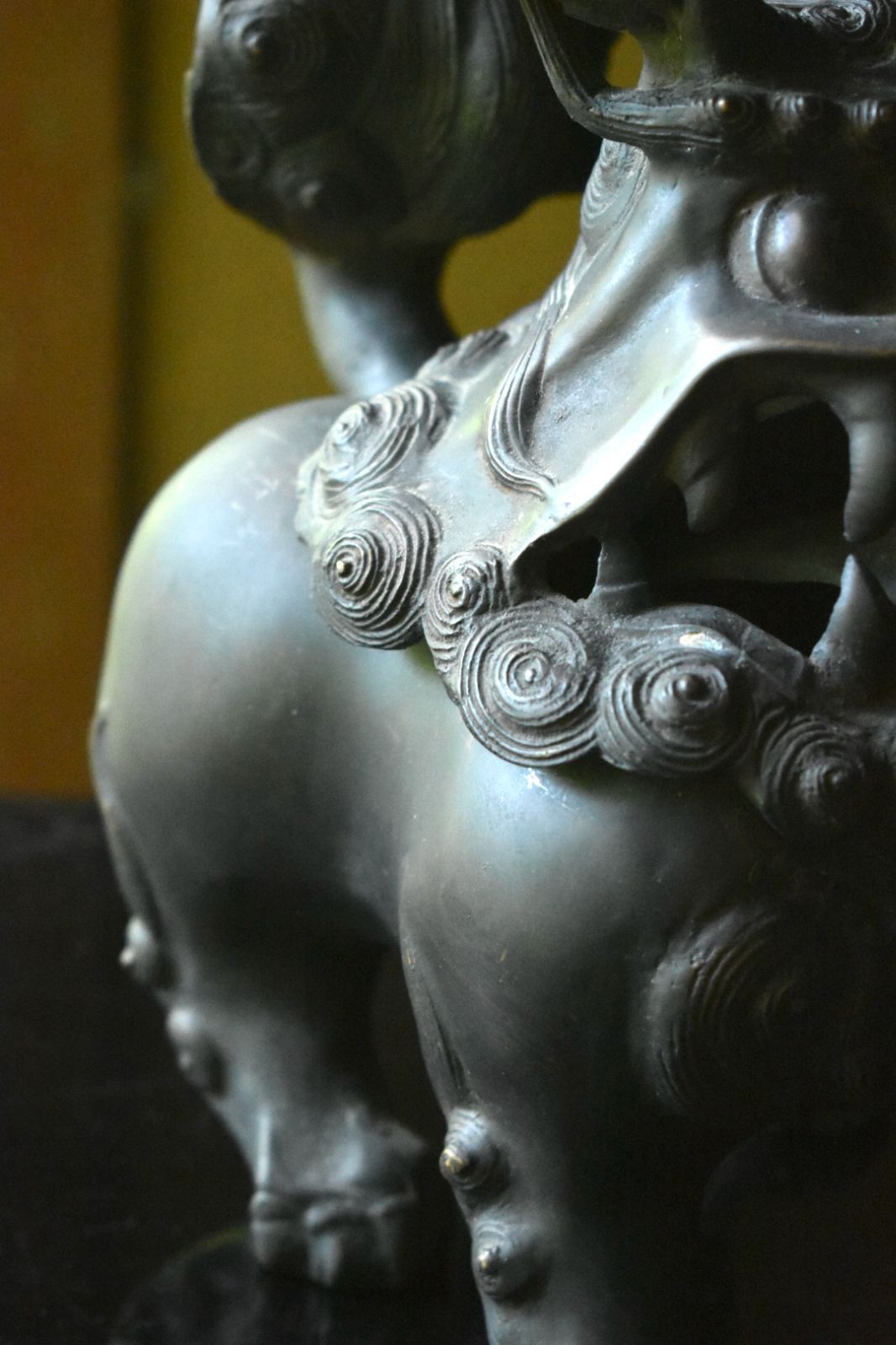 古銅 団龍紋 香炉 古裂仕服 古美術(K-LC952)