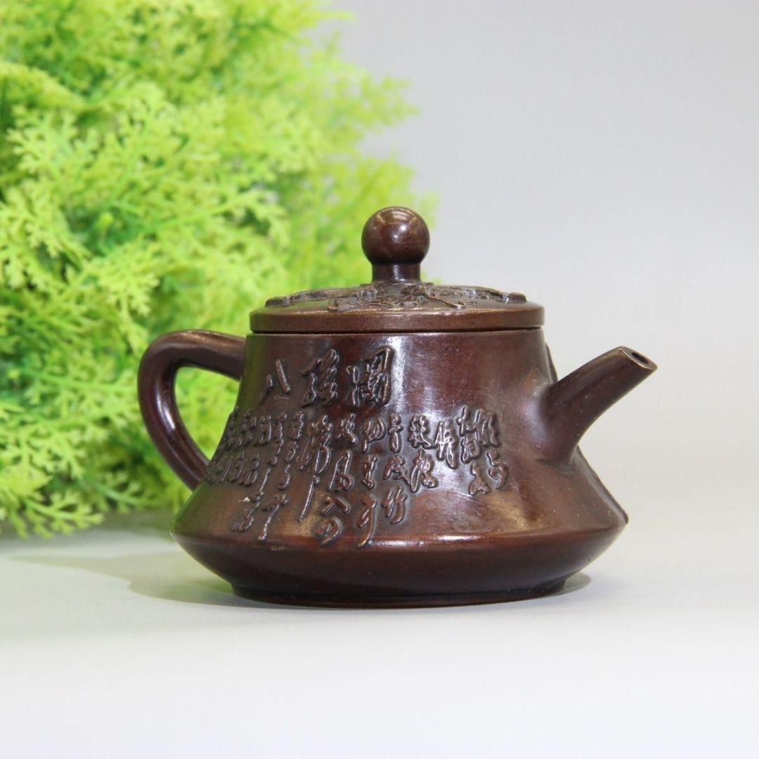 銅器 仙鶴銚子茶壺 茶道具 煎茶器 装飾品 工芸品 置物 銅器 仙鶴銚子