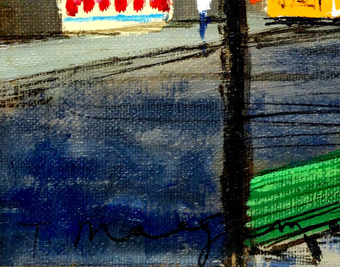 油彩画 前島俊雄F6号サイン付き