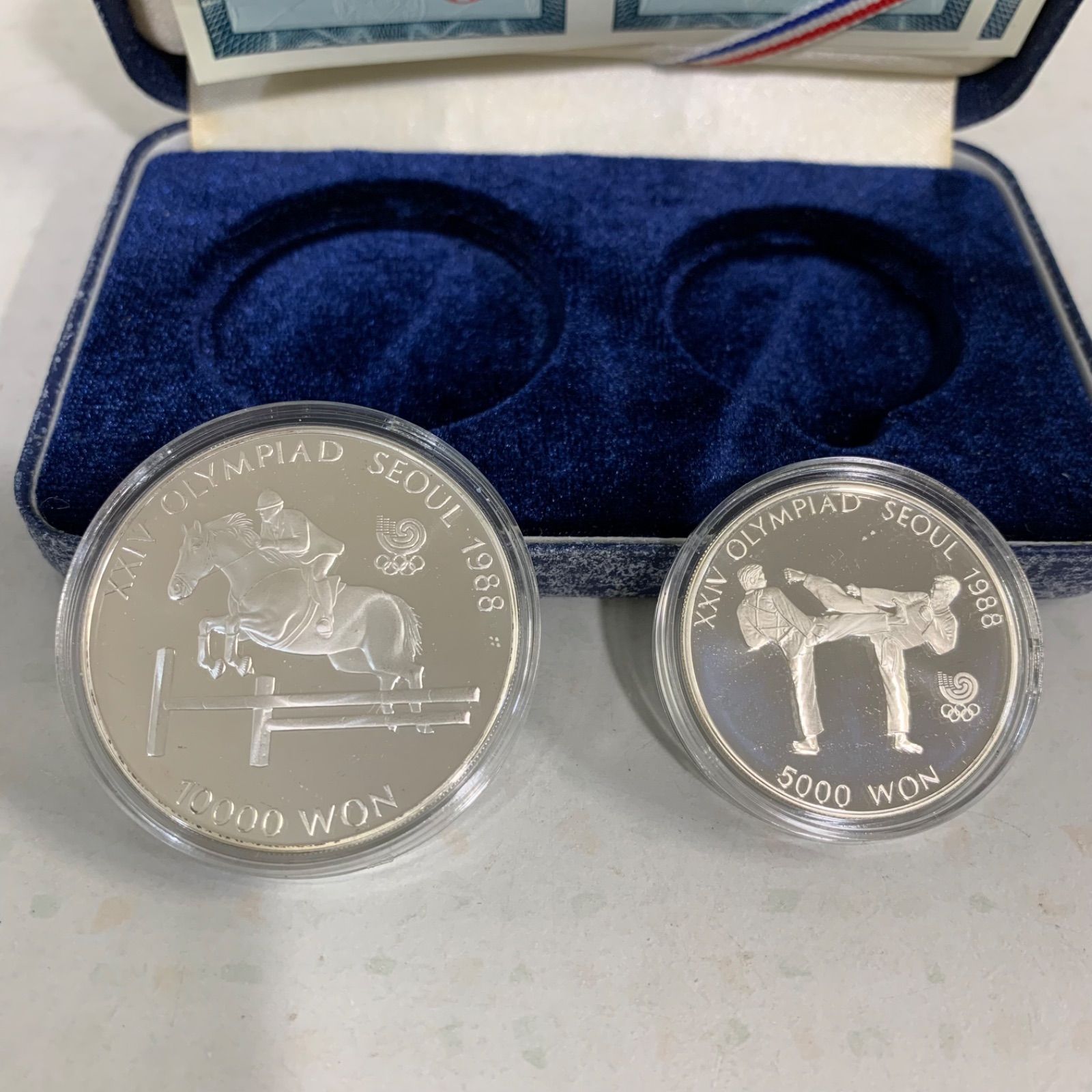 1988年 ソウルオリンピック 記念銀貨 10000ウォン 5000ウォンセット