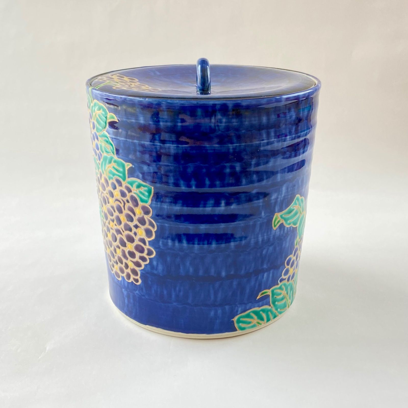 水指 色絵 紫陽花 高野昭阿弥 共箱入 茶道具 茶器 陶磁器 古美術