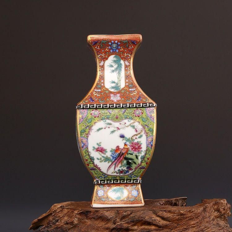 加藤寛治 花瓶 白茶 グラデーション 専用木箱付き 加藤寛治 花瓶 白茶