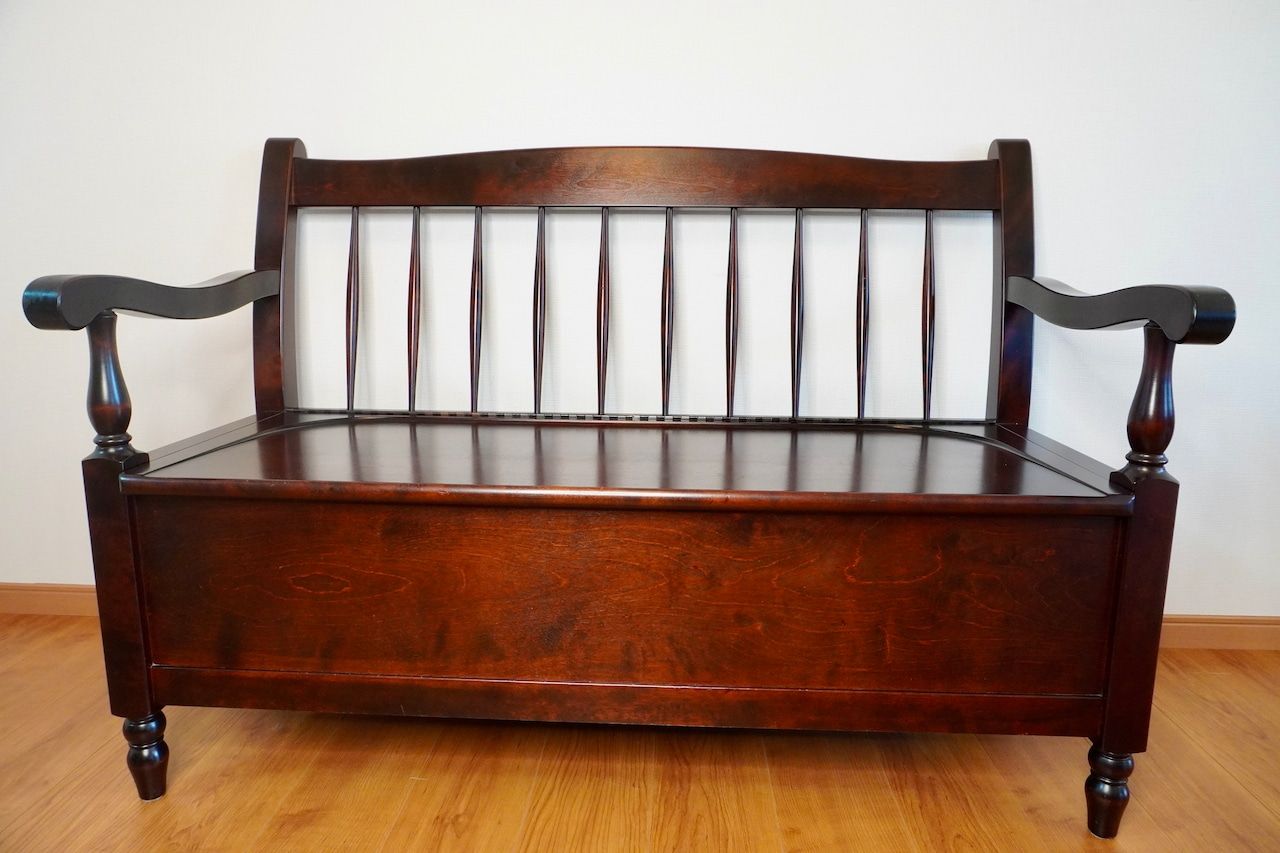 ちー。北海道民芸家具 収納付きベンチ(イス、収納箱) ちー。北海道民芸