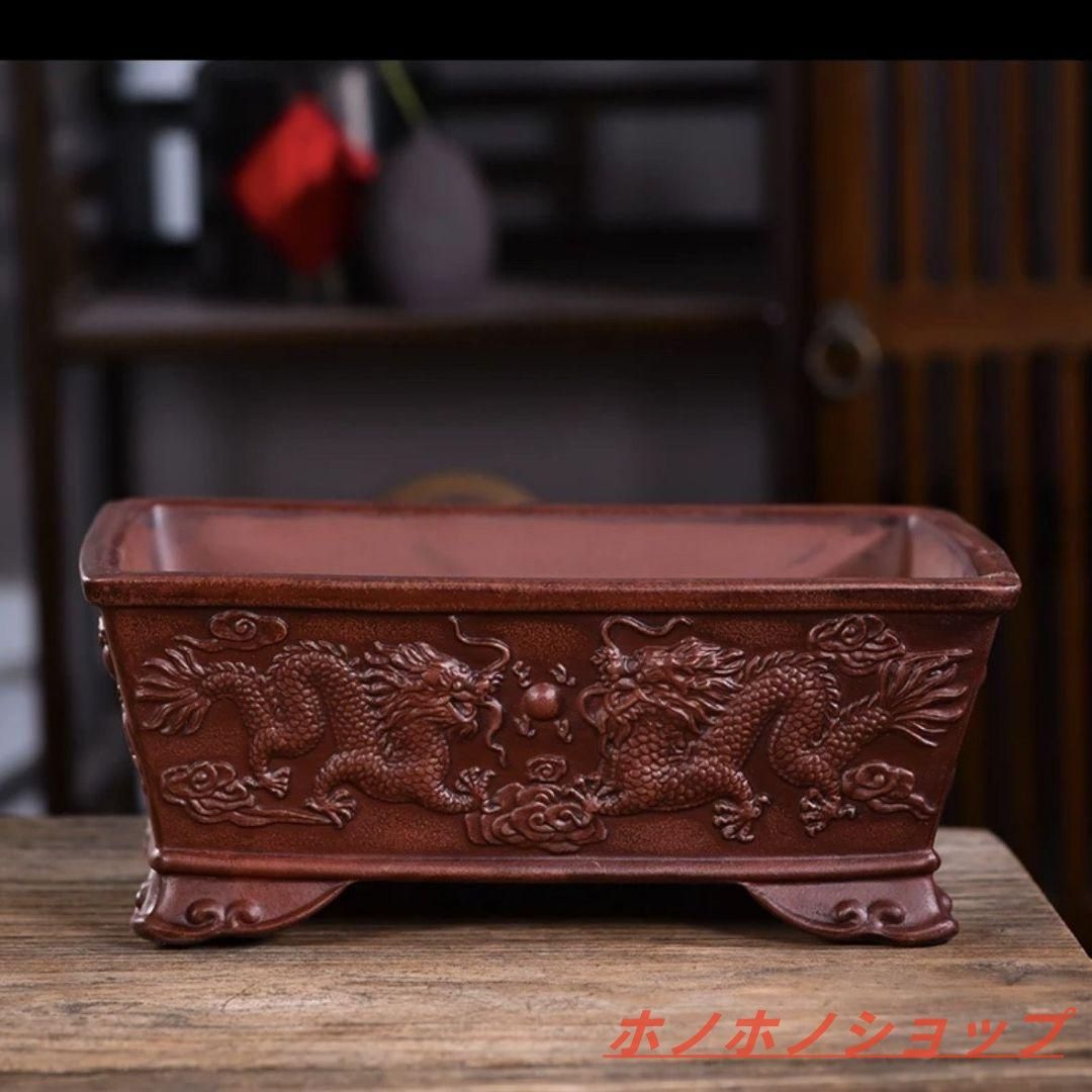 長方鉢 紫砂の鉢 盆栽鉢 植木鉢 小品盆栽鉢 大品盆栽鉢 長方鉢 紫砂の