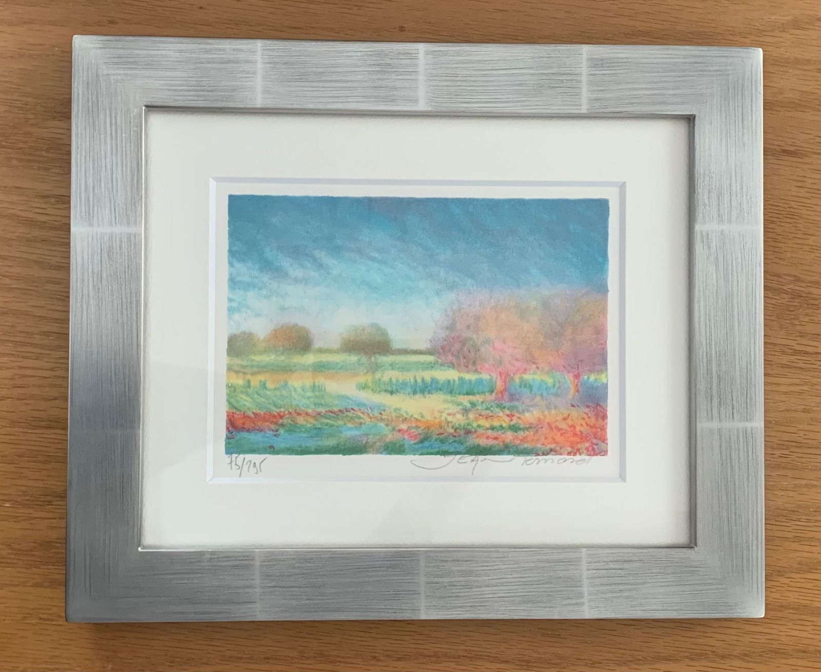 額付】【真作】春の花畑 クロード・マヌキャン セール Claude