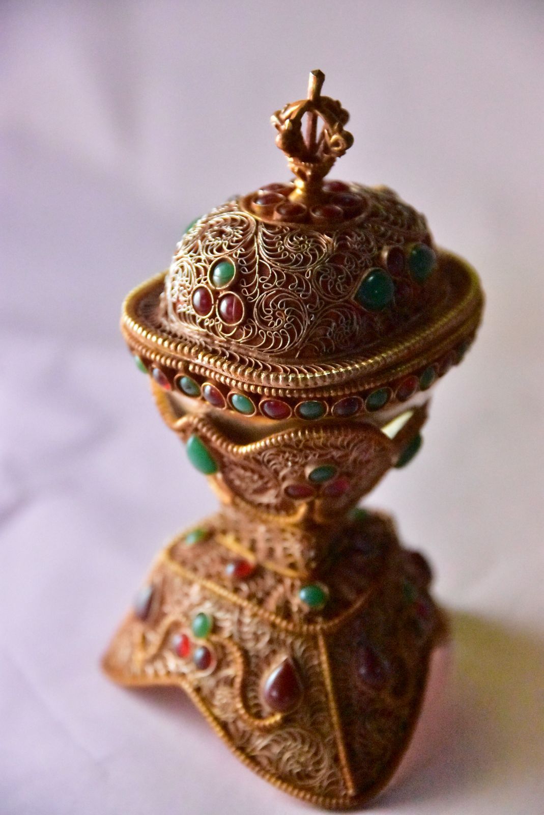 カパーラ チベット仏教 密教法具 鍍金 ホワイトメタル ハンドメイド