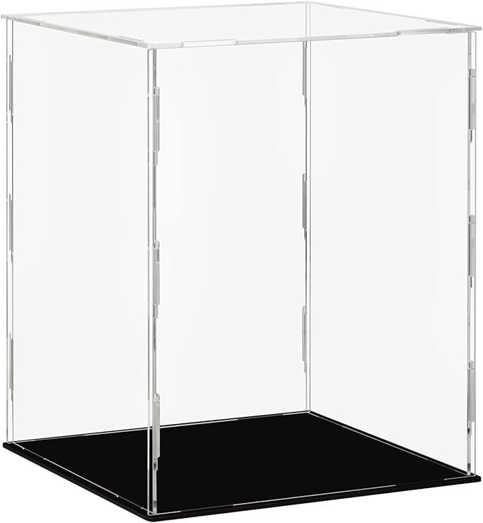 不二貿易 ガラス コレクションケース 4段 背面ミラー付 幅425×奥行365