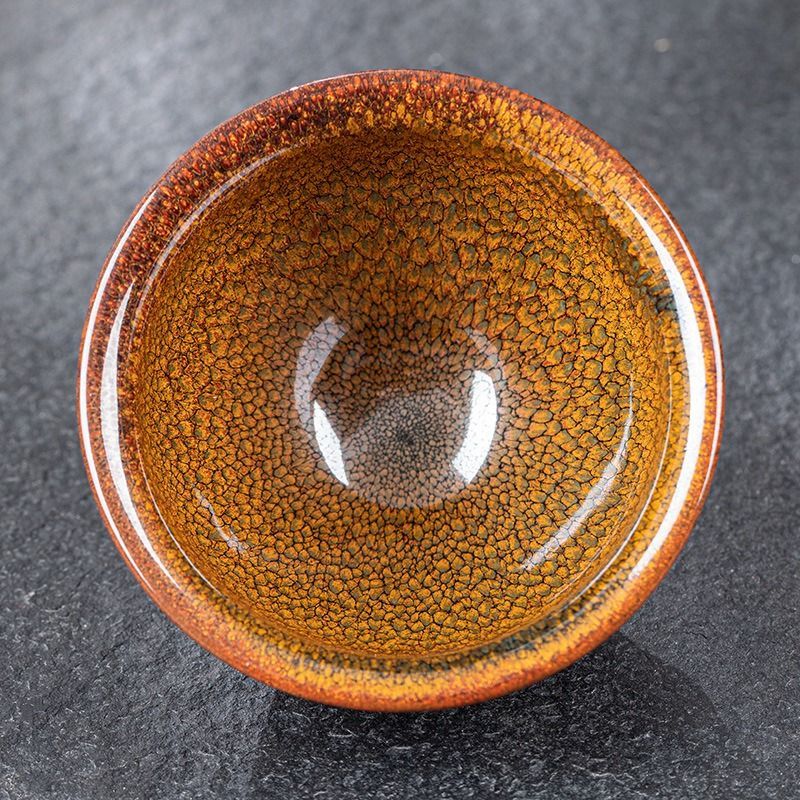 天目茶碗 赤茶 抹茶碗 茶道具 お碗 飴釉 陶器 器 茶器 茶道 作家不明