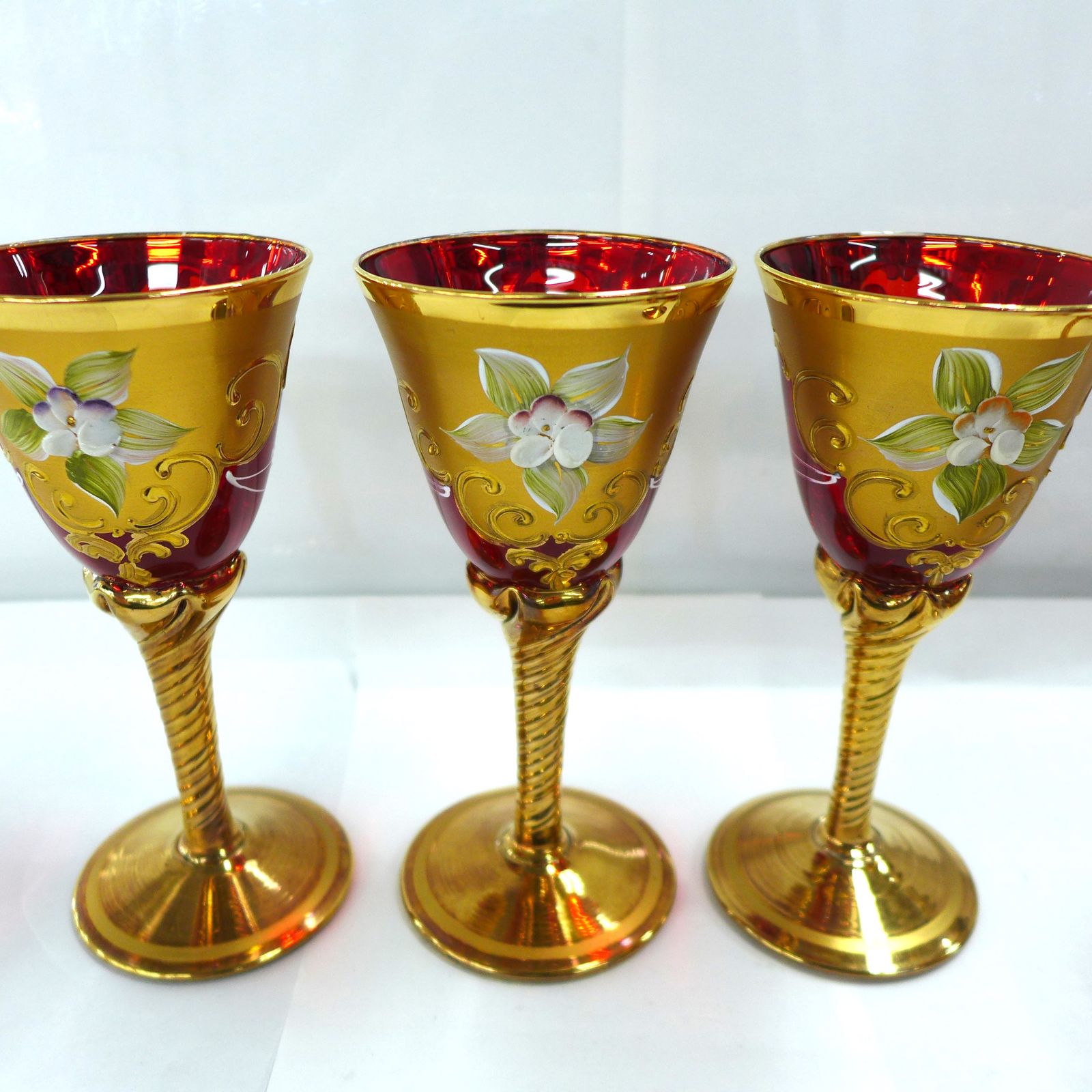 ヴェネチア ムラーノガラス デキャンタセット 8点 アレキサンドライト