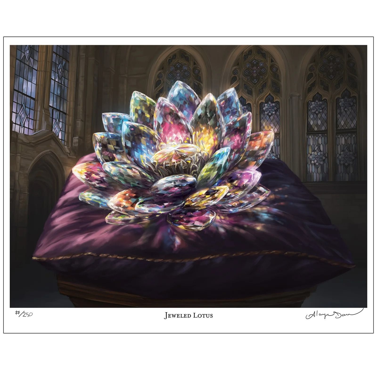 宝石の睡蓮 サイン入り プレイマット Alayna danner 宝石の睡蓮 サイン