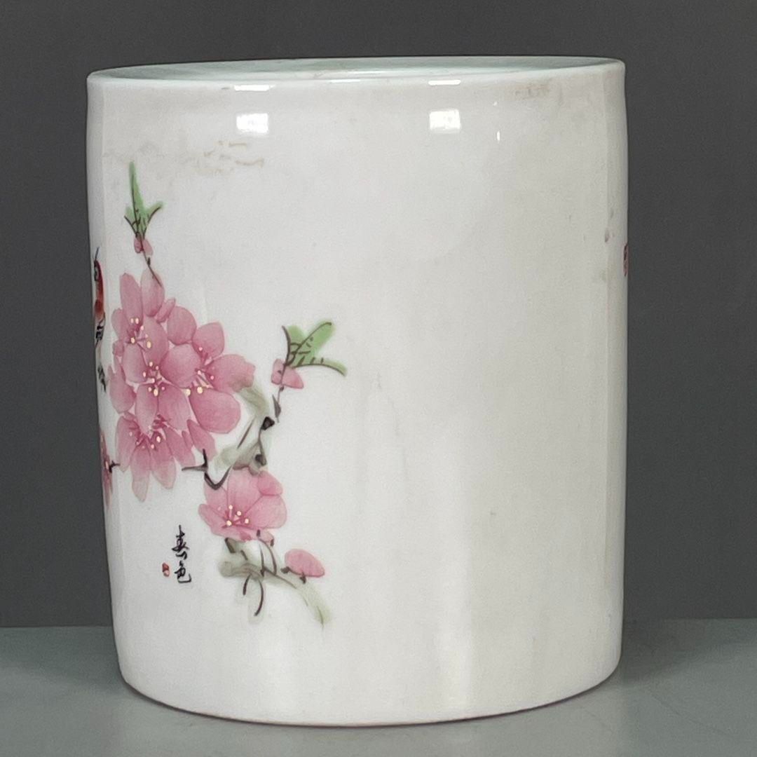 パステル花卉花鳥蓋猪口サイコロ猪口 景徳鎮 陶磁器 装飾品 現代工芸品