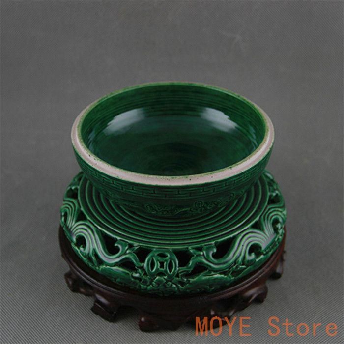 清乾隆緑釉回転式透かし彫り香炉 景徳鎮 陶磁器 装飾品 現代工芸品