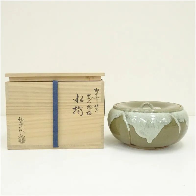 茶道具 煤竹 脛当篭 花入 船橋重郎 共箱 明治 大正 竹工芸 花器 花活け