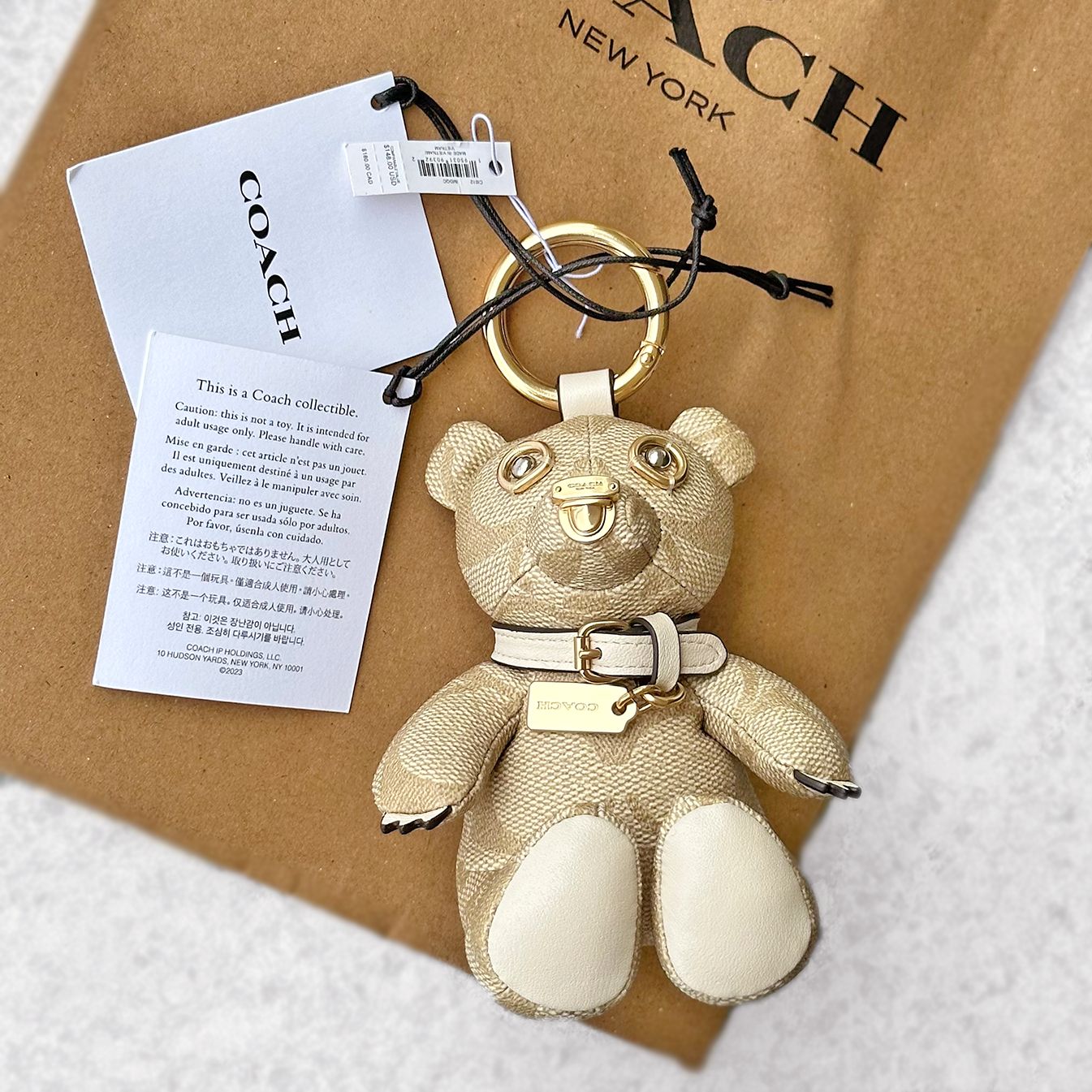 COACH コーチ クマのぬいぐるみ シグネチャー テディベア 楽天市場