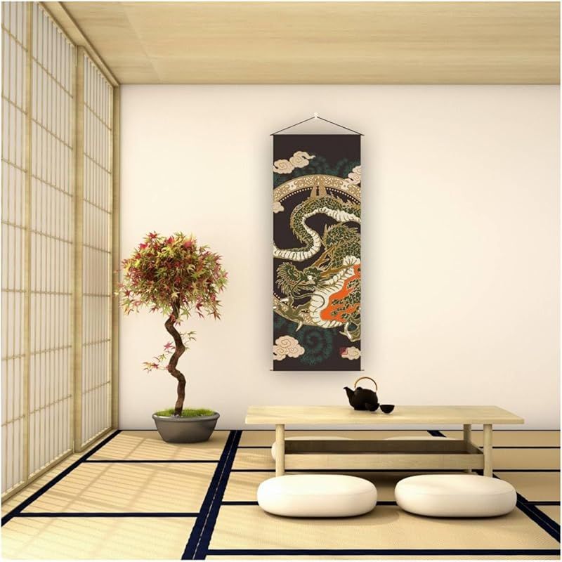 掛け軸2本と家紋付タペストリー 掛け軸2本と家紋付タペストリー