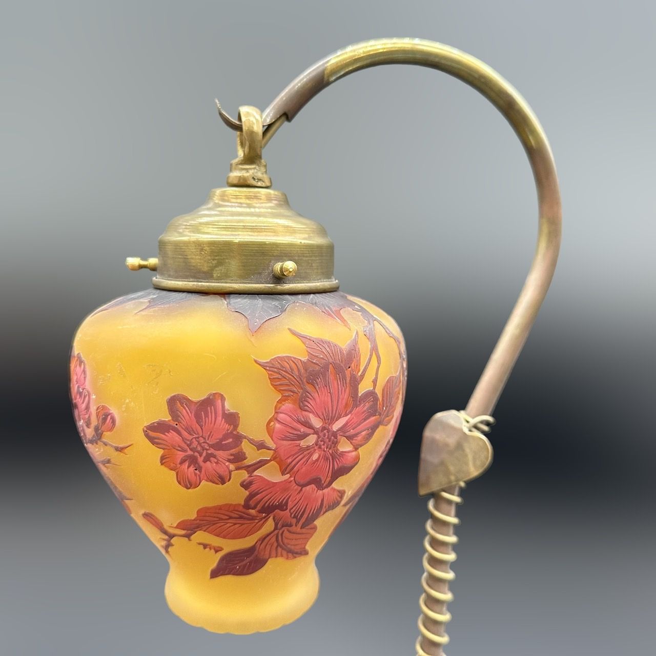 エミールガレ ボンボニエール カメオ彫り 被せガラス 高さ15cm