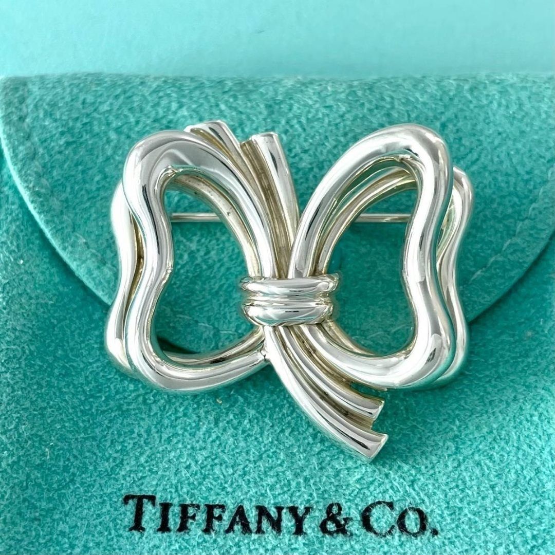 オールドティファニー リボン ブローチ シルバー 925 TE1fe - メルカリ
