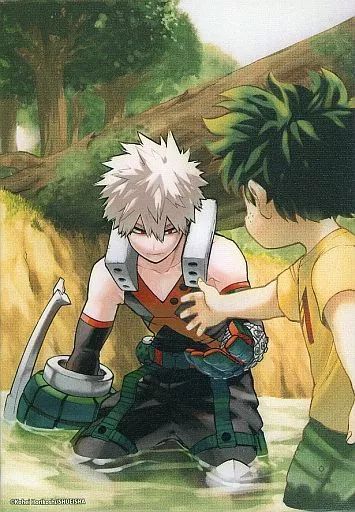 中古】雑貨 爆豪勝己＆幼少期の緑谷出久(JC29巻カバーイラスト