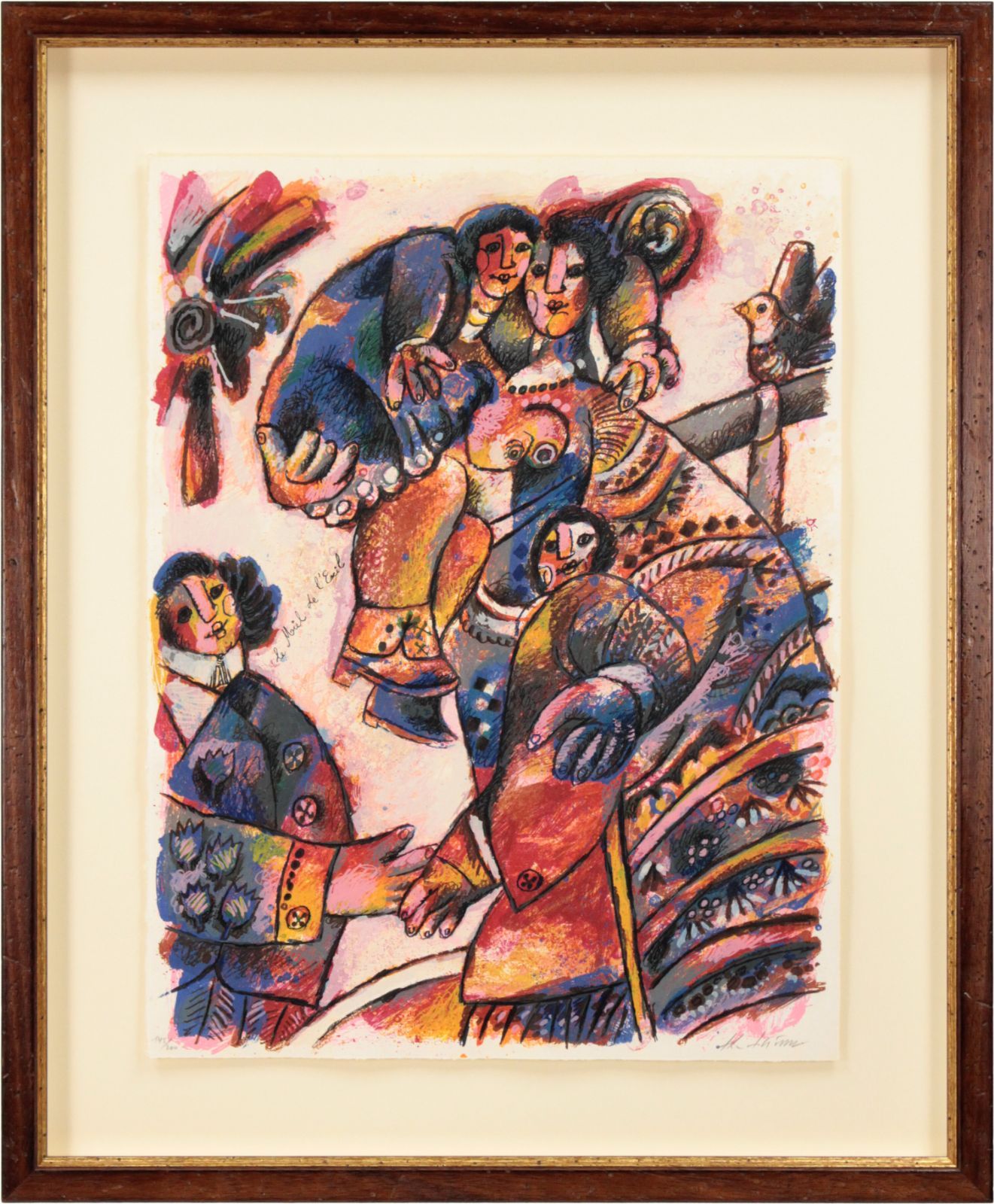 Théo Tobiasse 版画テオ・トビアス 「愛のささやき」 絵画 テオ