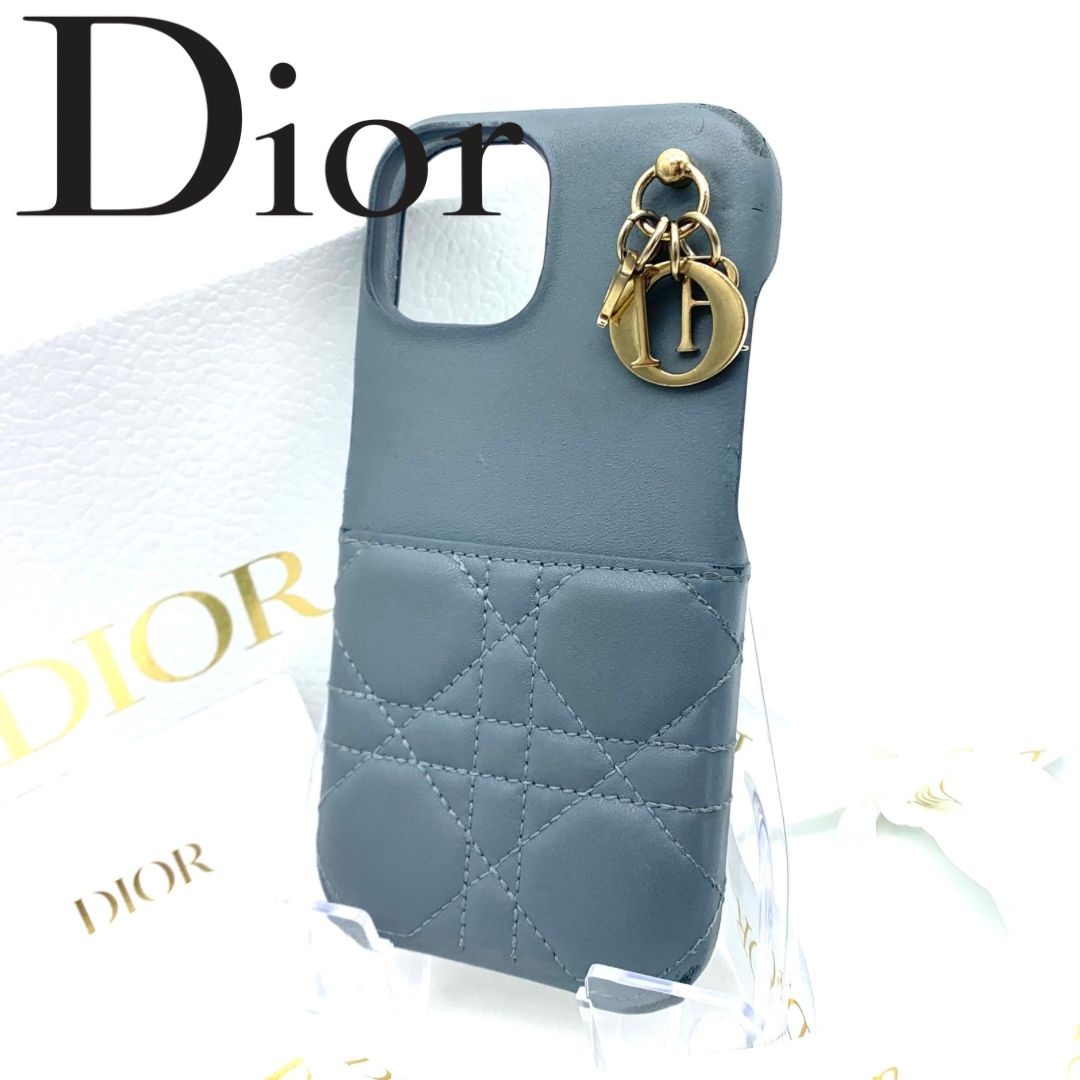 Christian Dior iPhone13 ケース レザー キルティング カナージュ