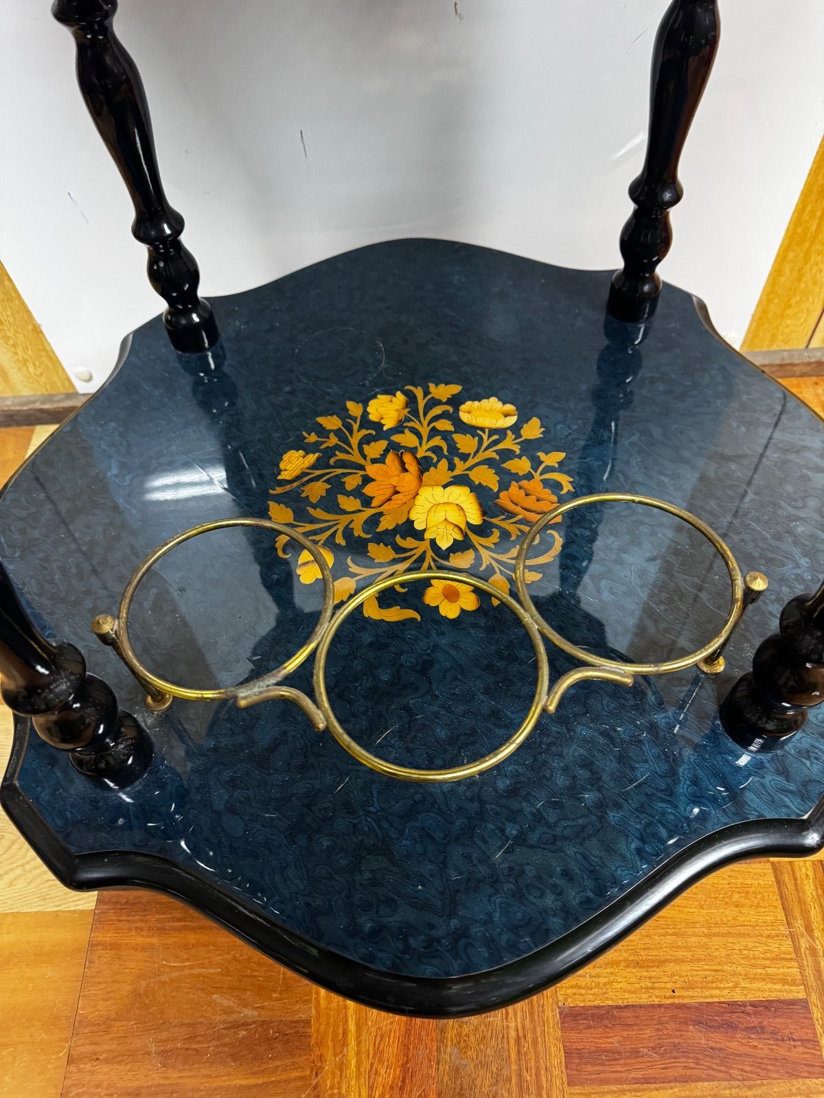 イタリア製象嵌ワゴン イタリア製 象嵌細工 バー ワゴンテーブル