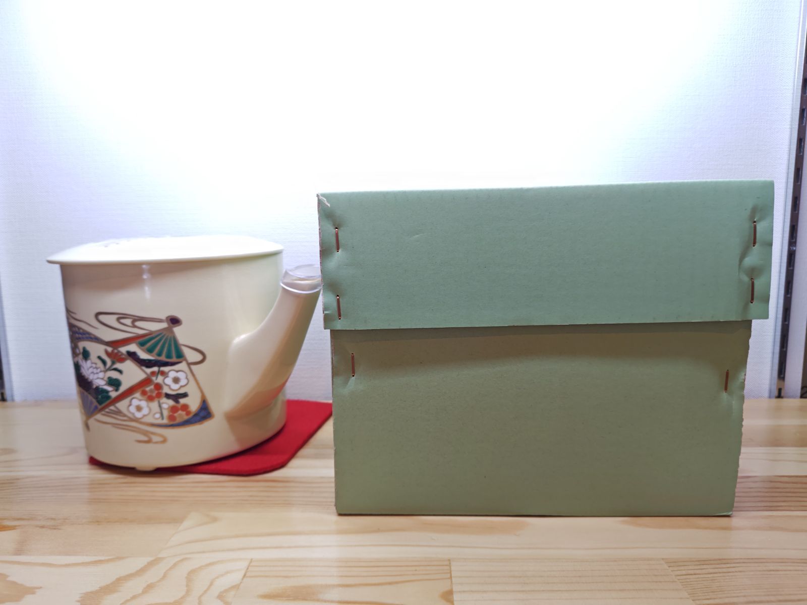 逢絢亭・新品】茶道具 水屋道具 片口水注 京焼 扇面流水 紙箱入り