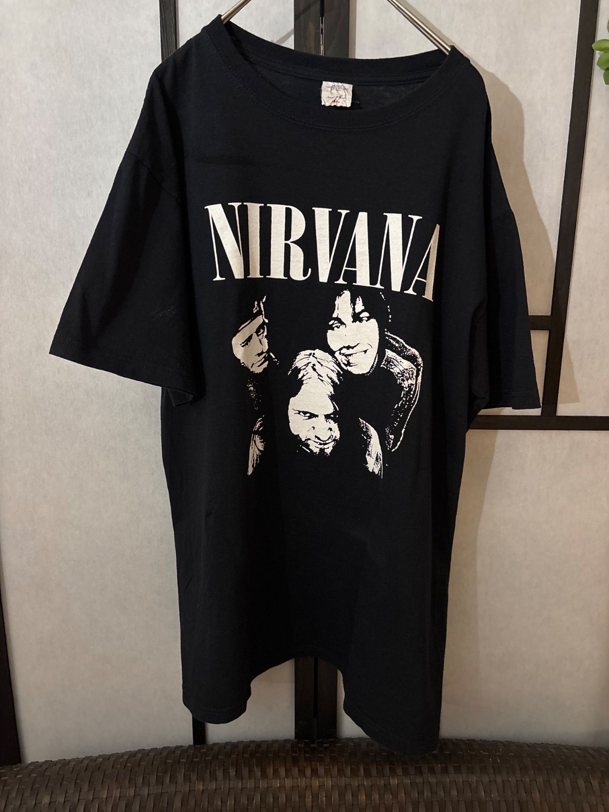 90'S NIRVANA 追悼Tシャツ ブラック カートコバーン バンドTシャツ