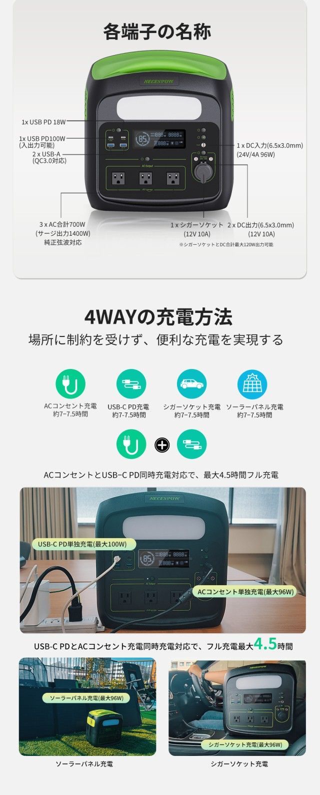 新春セール開催中 & フォロー割 ポータブル電源 & ソーラーパネル